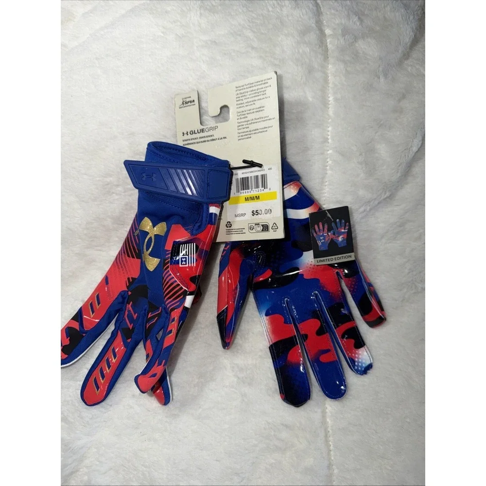 UNDER ARMOUR‎ F9 NITRO GLUEGRIP LIMITED EDITION MENS FOOTBALL GLOVES M
